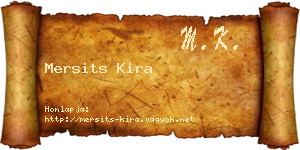 Mersits Kira névjegykártya